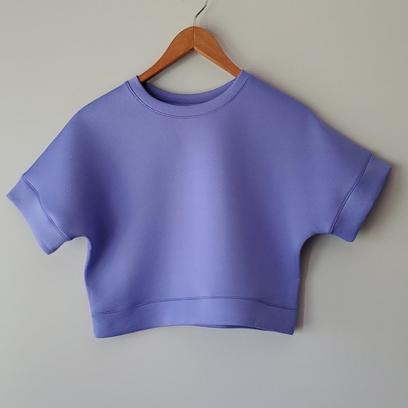 Zella Tops - Zella Purple Short Sleeve Crop Top Large 10/12